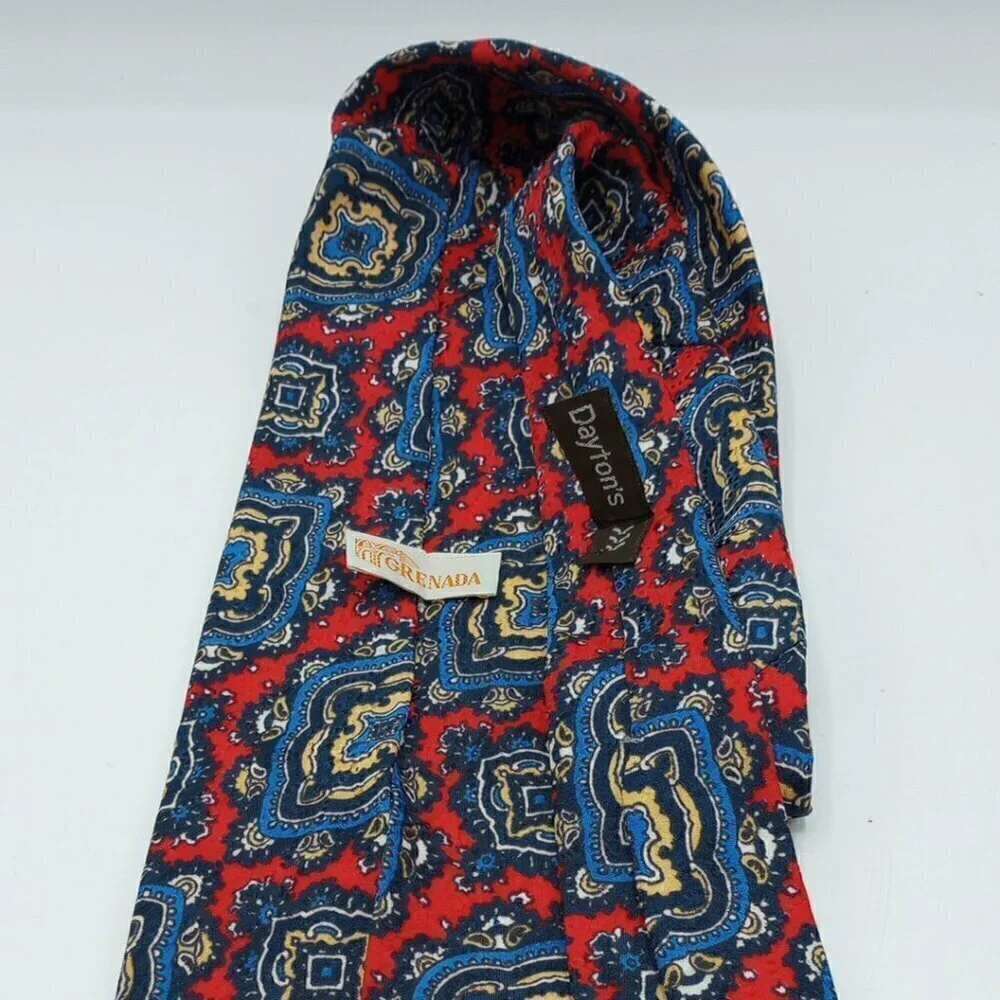 Grenada Multi Colored Abstract Patterned Men's Tie - 55
